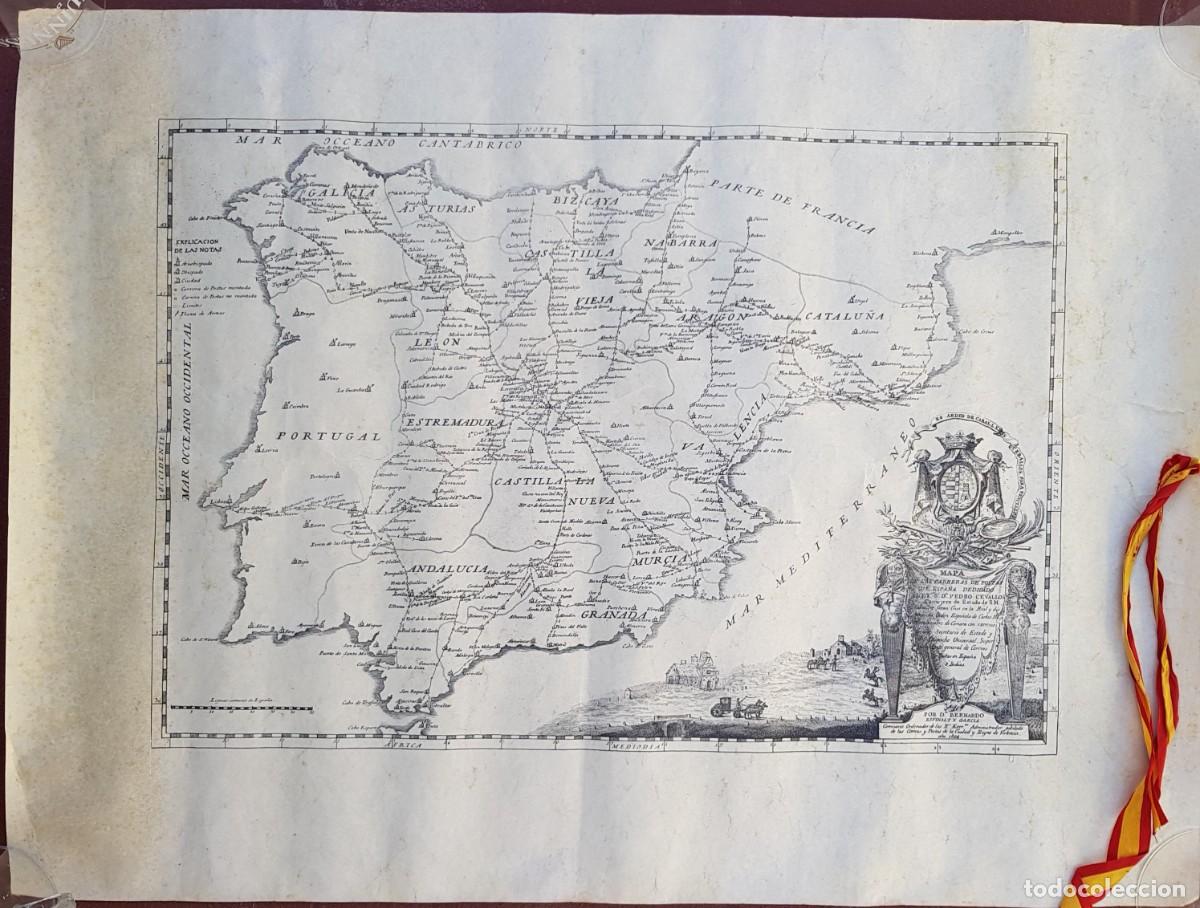 Mapas contempor&aacute;neos: MAPA DE POSTAS 1804. BERNARDO ESPINALT GARC&Iacute;A. 1972 - Foto 1