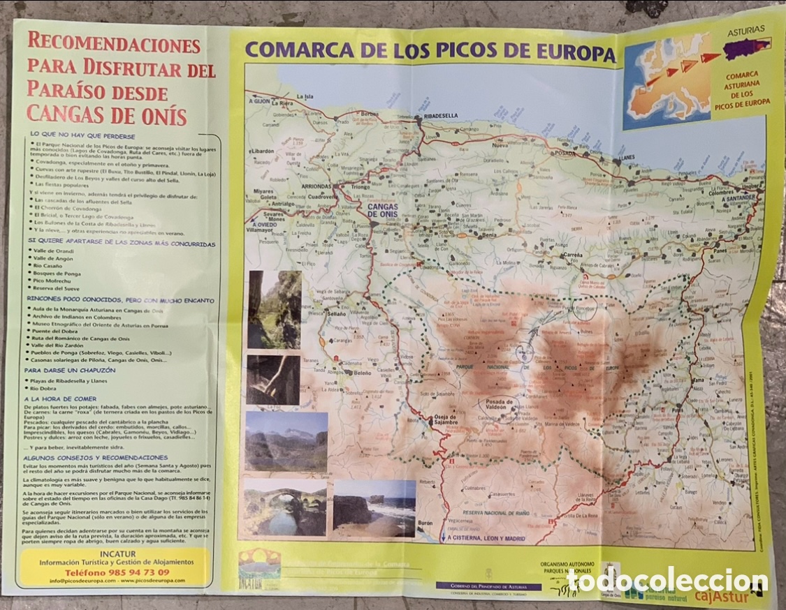 Mapas contempor&aacute;neos: Mapa. Comarca de los Picos de Europa. 2001. - Foto 1
