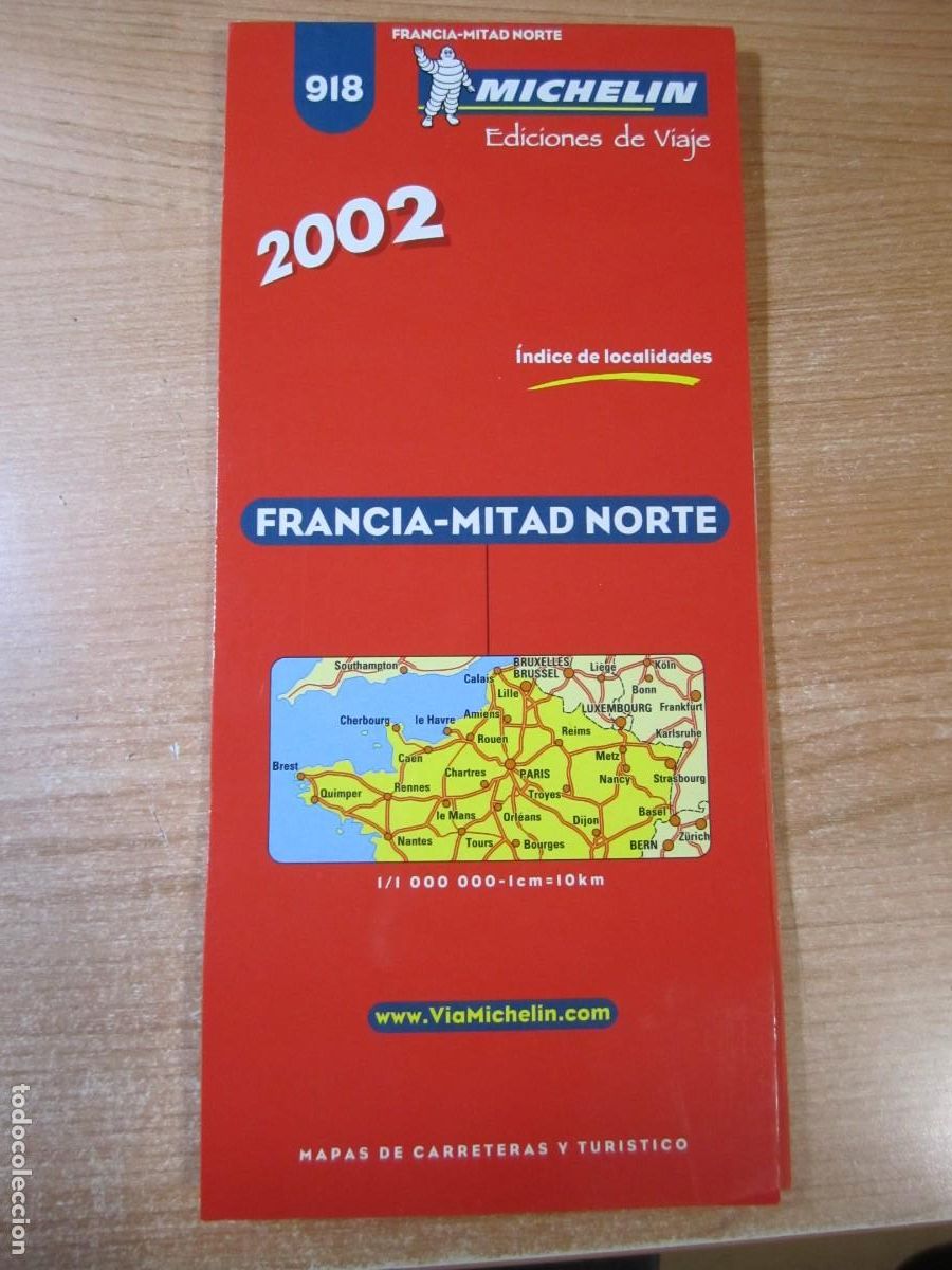 Mapas contempor&aacute;neos: mapa michelin 918 francia mitad norte 2002 - Foto 1