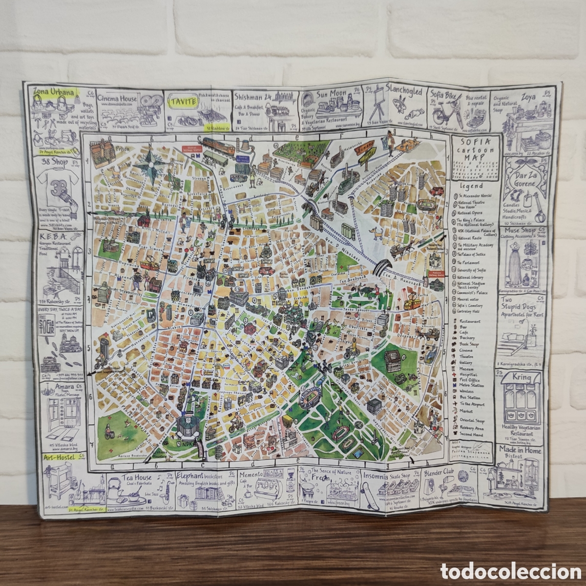 Mapas contempor&aacute;neos: Plano mapa miniatura c&oacute;mic Sof&iacute;a Cartoon Map - Foto 2