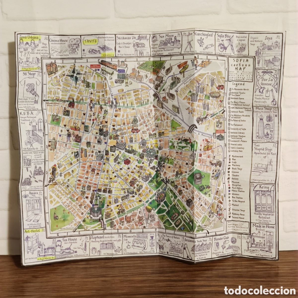 Mapas contempor&aacute;neos: Plano mapa miniatura c&oacute;mic Sof&iacute;a Cartoon Map - Foto 8