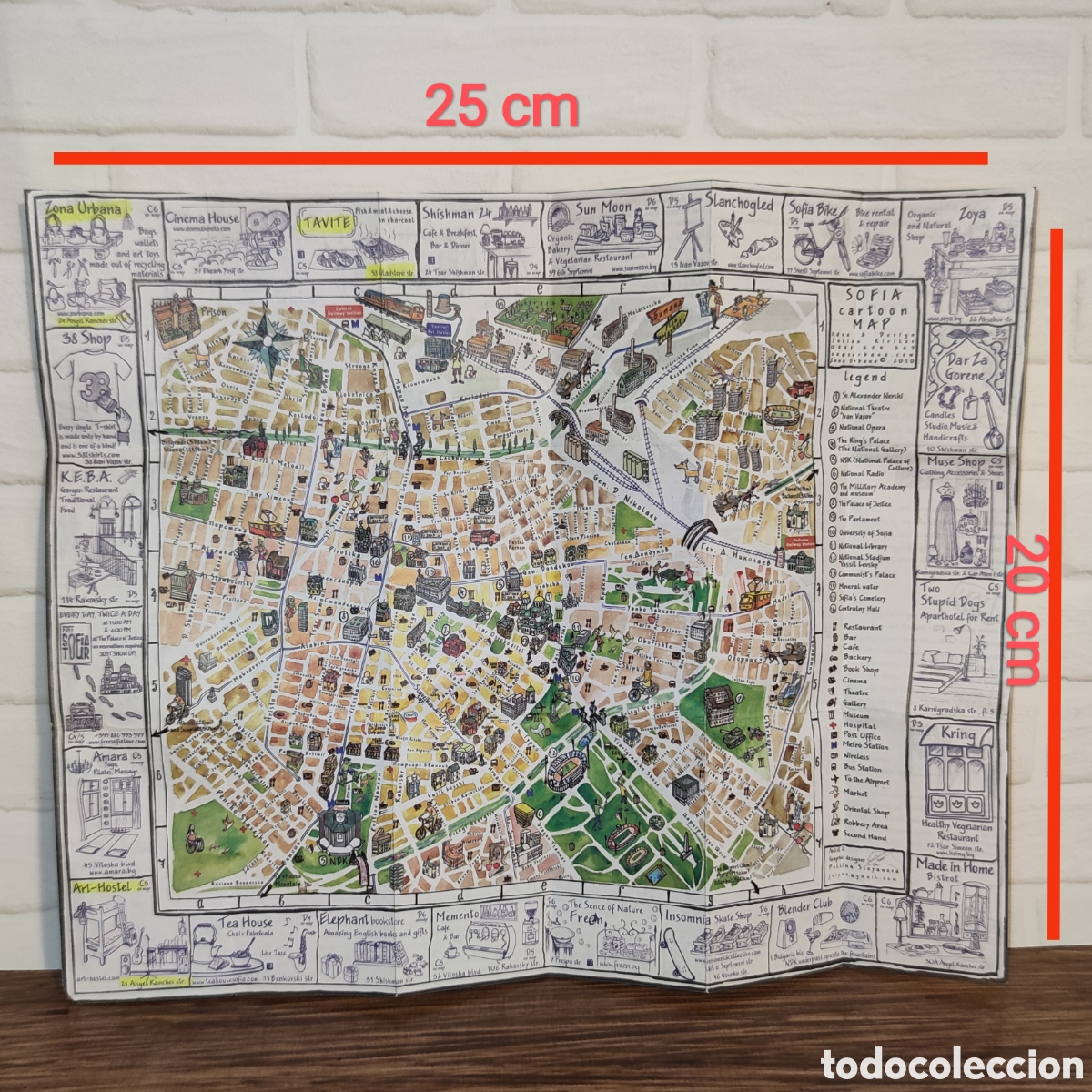 Mapas contempor&aacute;neos: Plano mapa miniatura c&oacute;mic Sof&iacute;a Cartoon Map - Foto 9