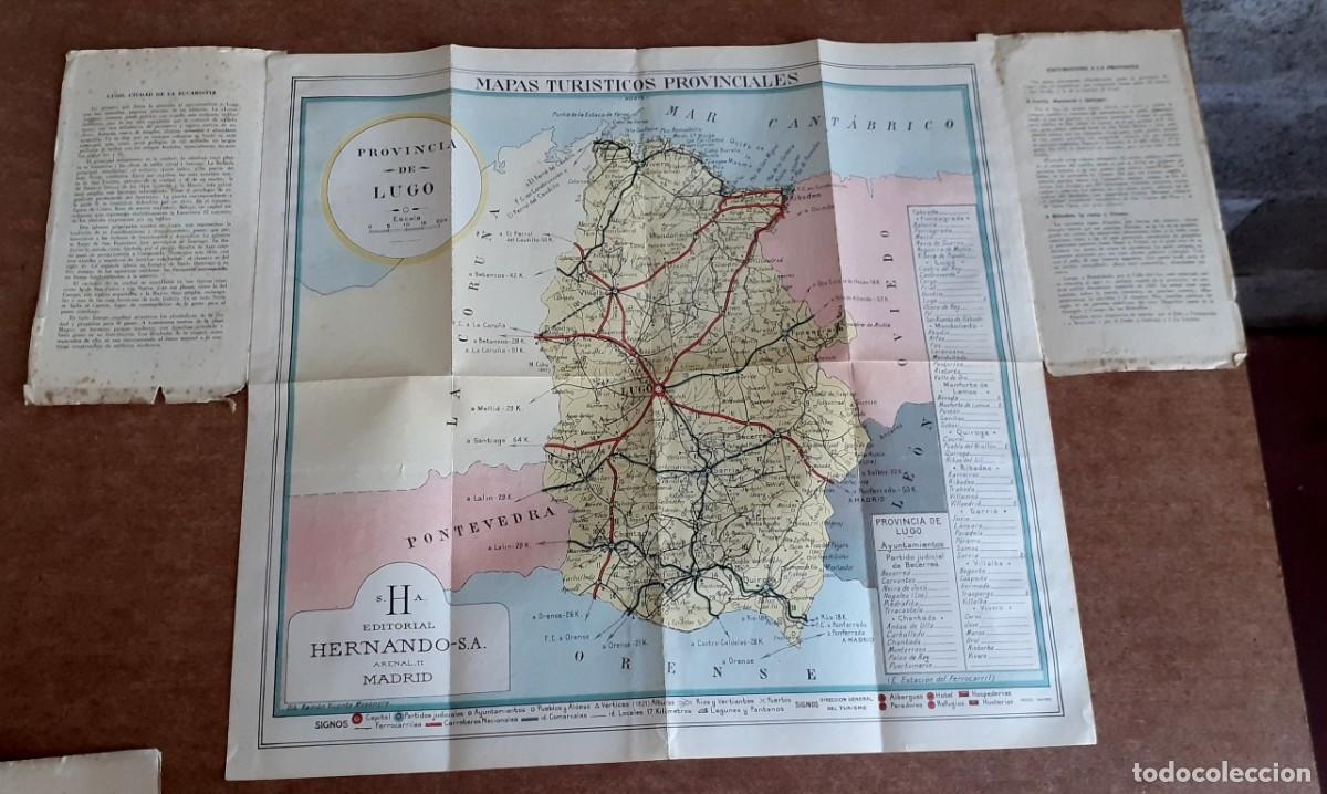 Mapas contempor&aacute;neos: Mapa tur&iacute;stico provinciales LUGO - Ed. Hernando - Foto 2