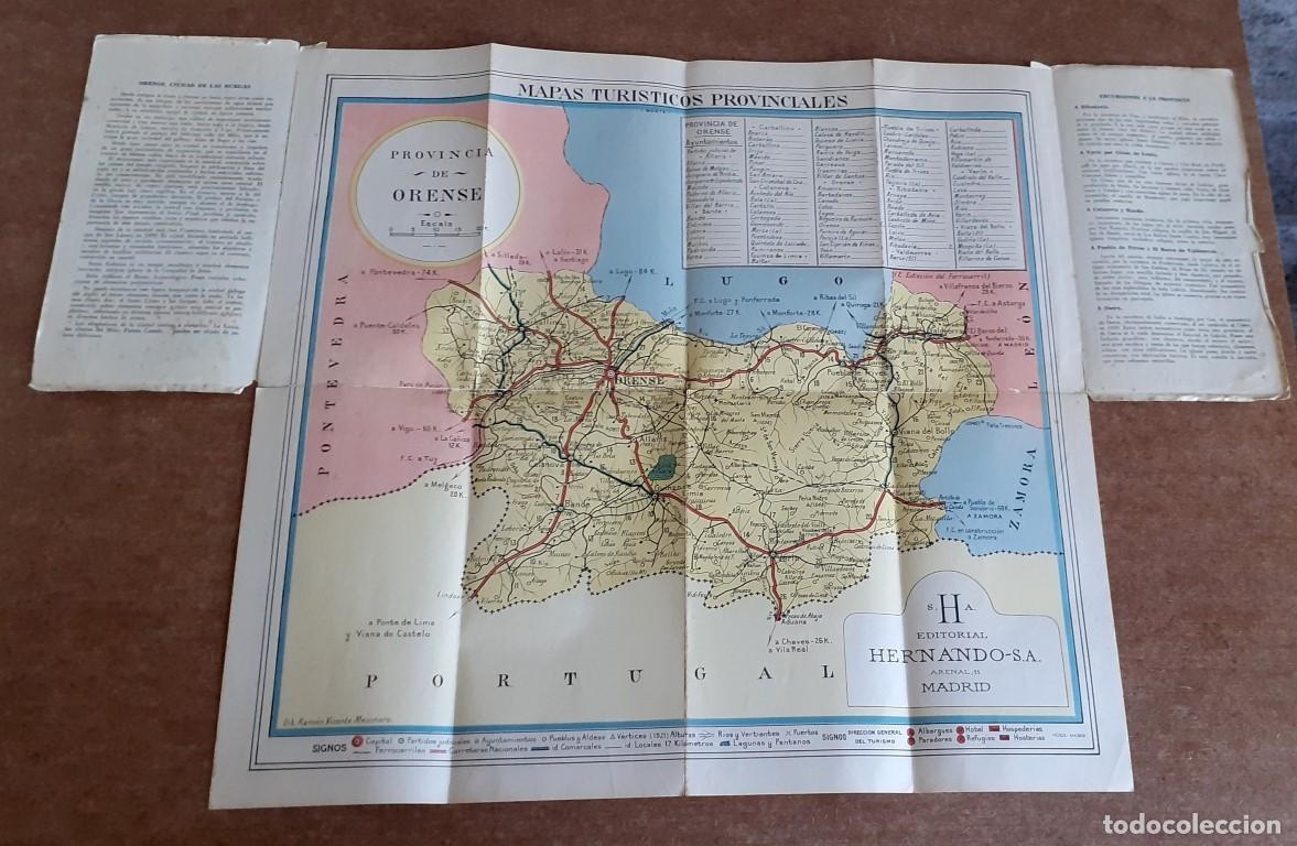 Mapas contempor&aacute;neos: Mapa tur&iacute;stico provinciales ORENSE -- Ed. Hernando - Foto 2