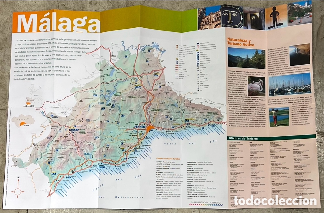 Mapas contempor&aacute;neos: Mapa. Gu&iacute;a Pr&aacute;ctica Provincias. Malaga. 2019. - Foto 2