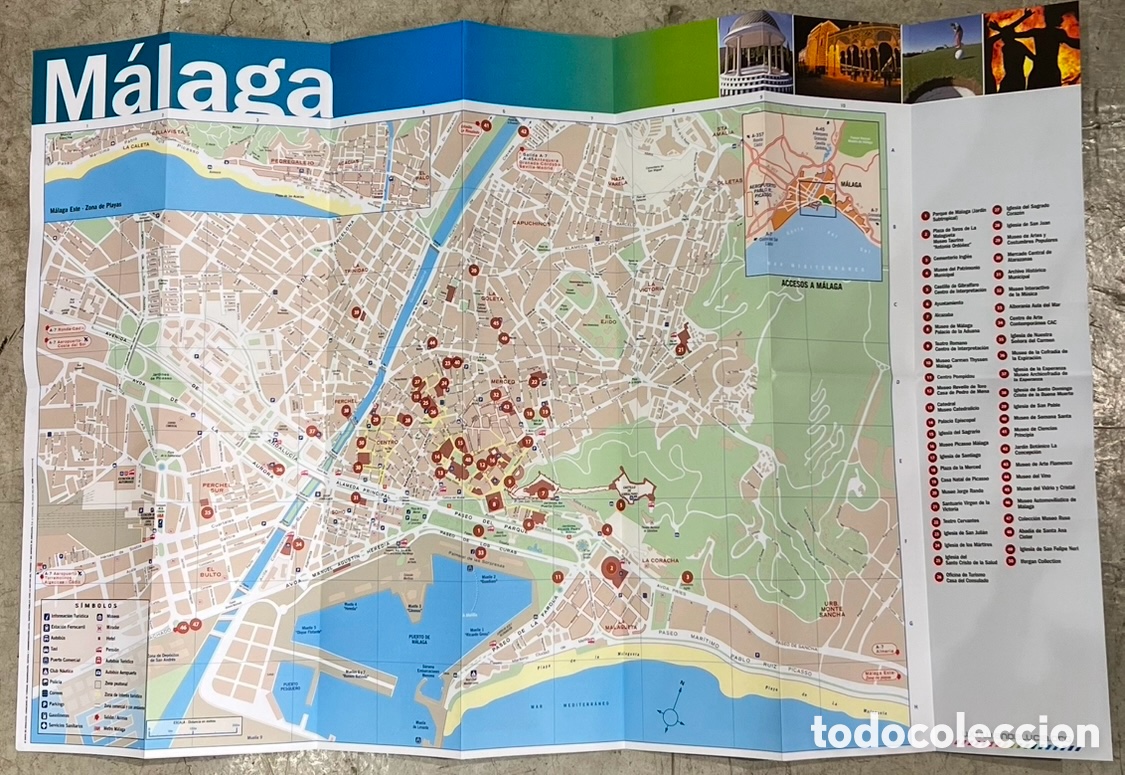 Mapas contempor&aacute;neos: Mapa. Gu&iacute;a Pr&aacute;ctica Ciudades. Malaga. 2019. - Foto 2