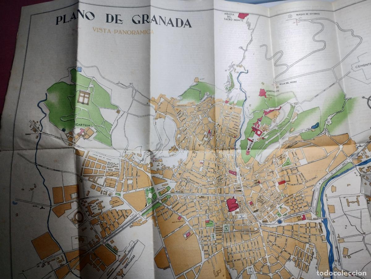 Mapas contempor&aacute;neos: Mapa y gu&iacute;a de Granada. 1962. - Foto 2