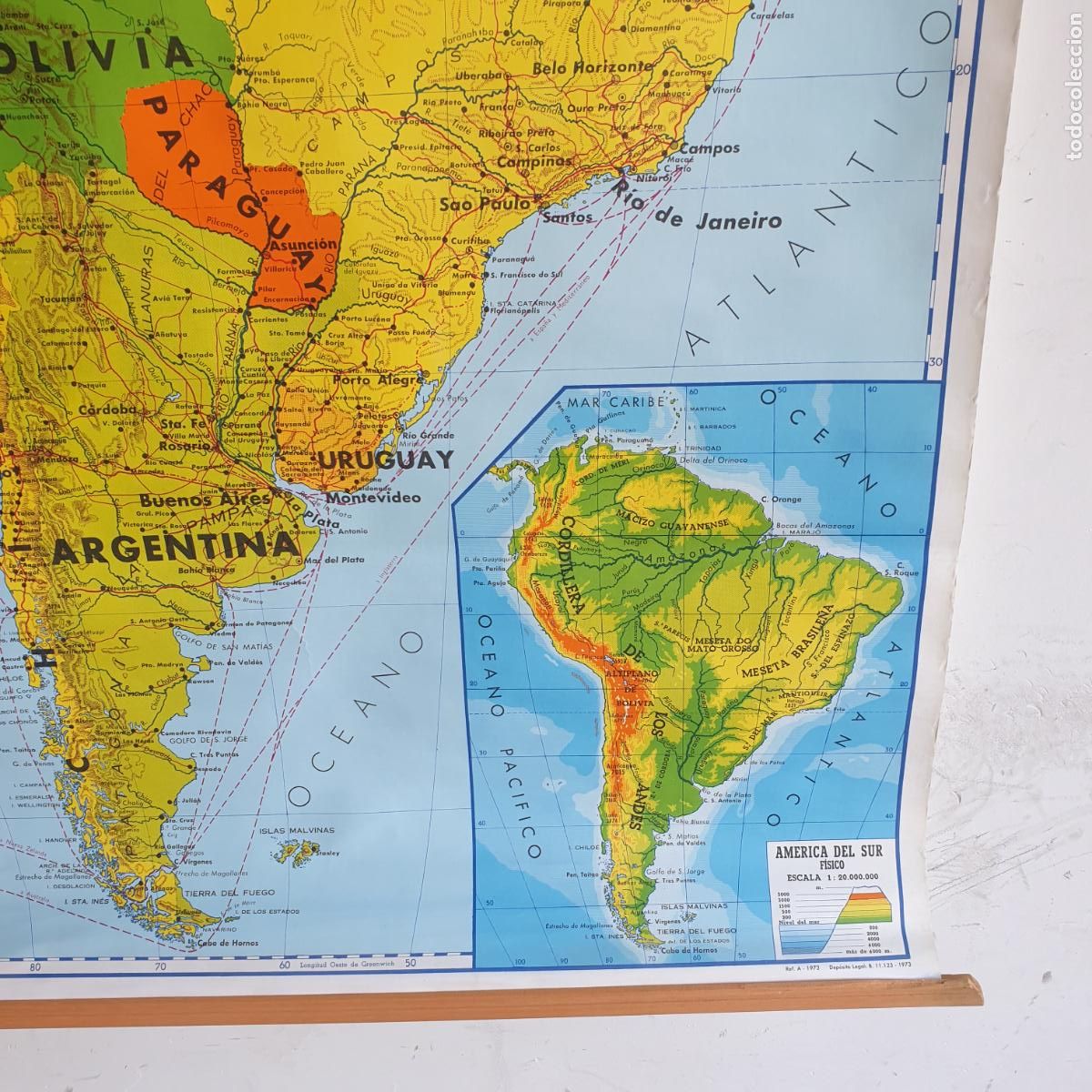 Mapas contempor&aacute;neos: ANTIGUO MAPA DE AM&Eacute;RICA DEL SUR - Foto 3