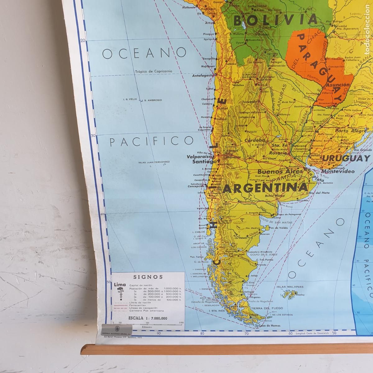 Mapas contempor&aacute;neos: ANTIGUO MAPA DE AM&Eacute;RICA DEL SUR - Foto 5