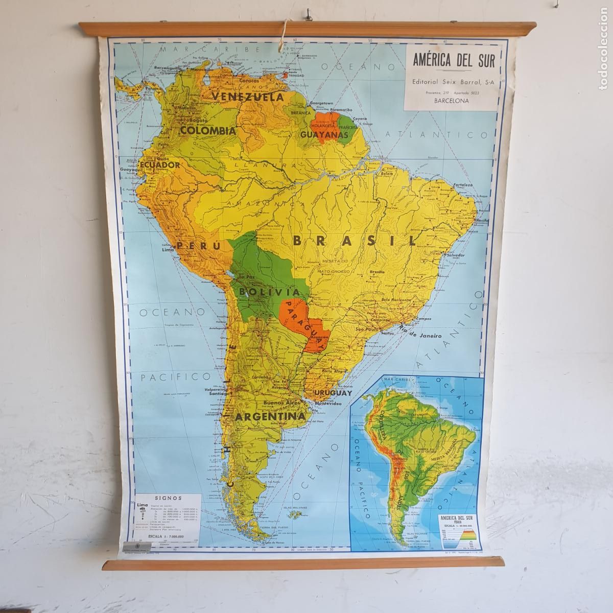 Mapas contempor&aacute;neos: ANTIGUO MAPA DE AM&Eacute;RICA DEL SUR - Foto 1