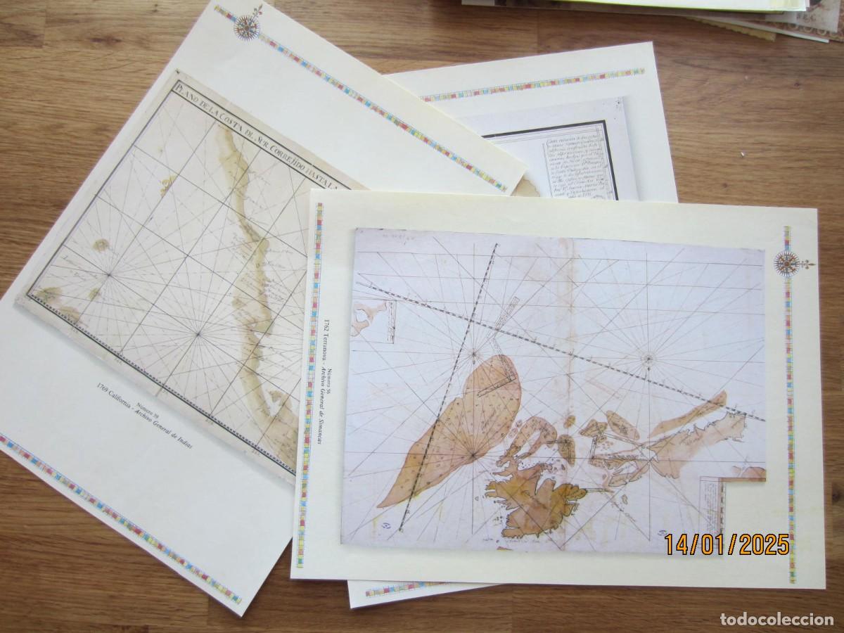 Mapas contempor&acirc;neos: 5 MAPAS ANTIGUOS.REPRODUCCIONES.CALIFORNIA 1775 Y 1769.VENEZUELA 1777.TERRANOVA 1762.PER&Uacute; 1760.