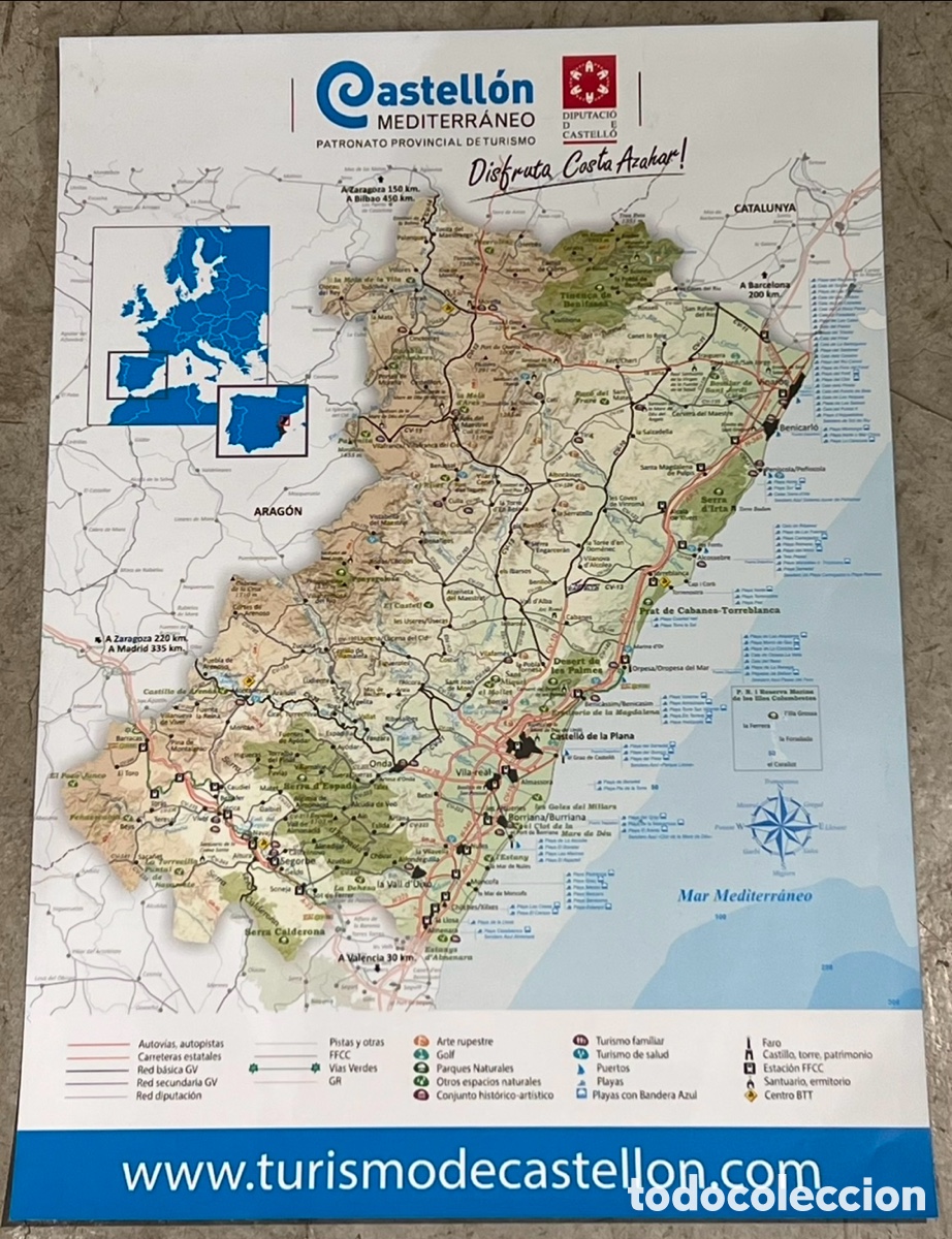 Mapas contempor&aacute;neos: Mapa. Castell&oacute;n. Diputaci&oacute;n de Castell&oacute;n. 2016. - Foto 1