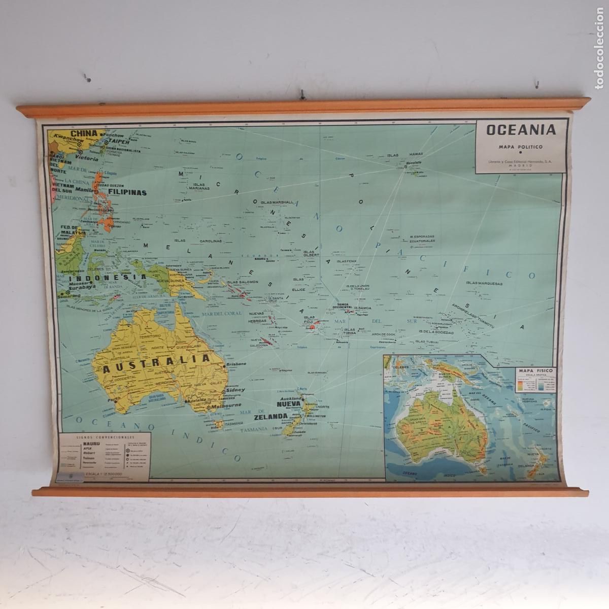 Mapas contempor&aacute;neos: ANTIGUO MAPA POLITICO DE OCEANIA - Foto 1