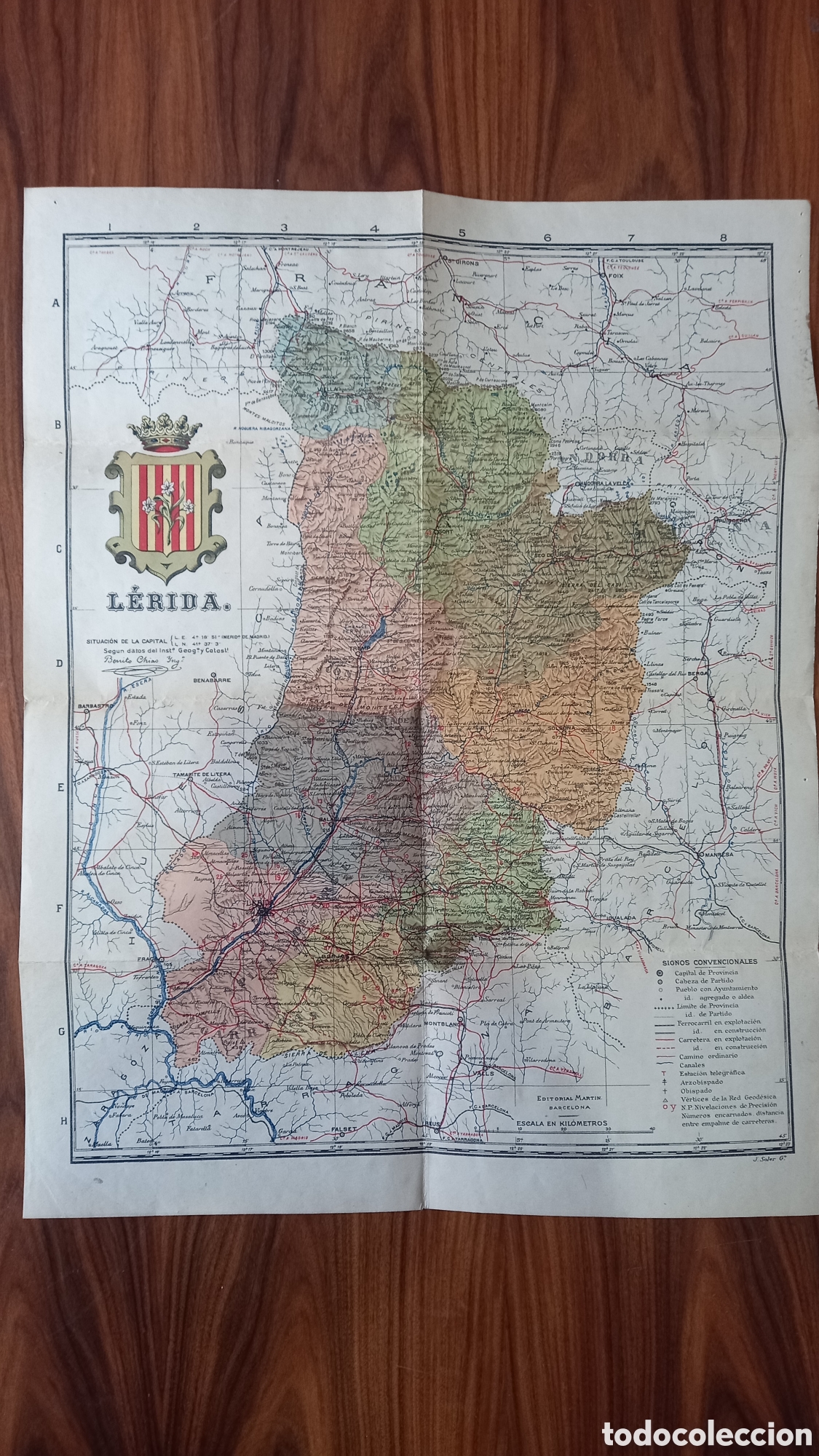 Mapas contempor&aacute;neos: Mapa de L&eacute;rida 47 x 36 ctms - Foto 2