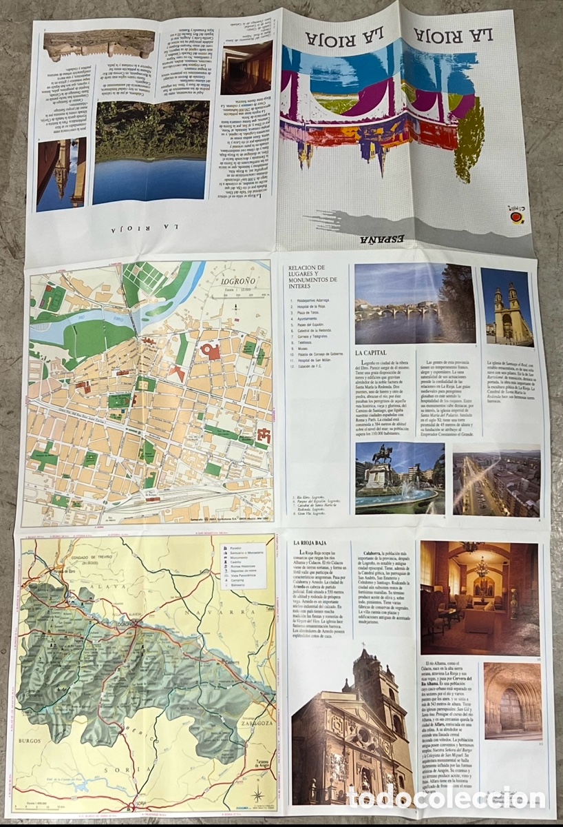 Mapas contempor&aacute;neos: Mapa. La Rioja. Espa&ntilde;a. 1990. - Foto 2