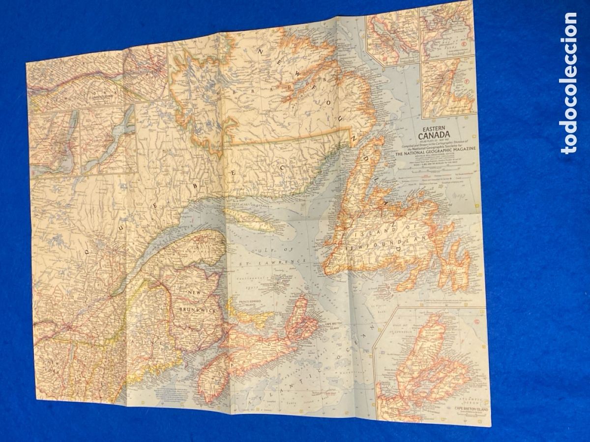 Mapas contempor&aacute;neos: Mapa National Geographic EASTERN CANADA 1967 - Foto 2