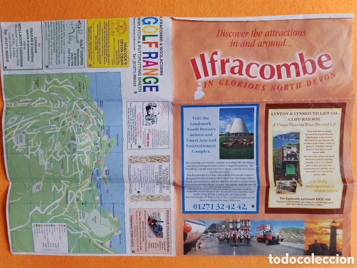 Mapas contempor&aacute;neos: ILFRACOMBE , NORTH DEVON , ENGLAND , MAP . 2000 - Foto 2
