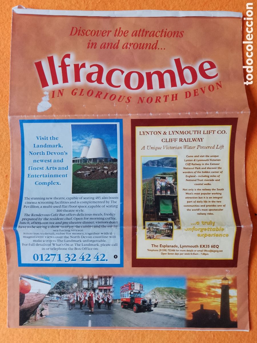 Mapas contempor&aacute;neos: ILFRACOMBE , NORTH DEVON , ENGLAND , MAP . 2000 - Foto 1