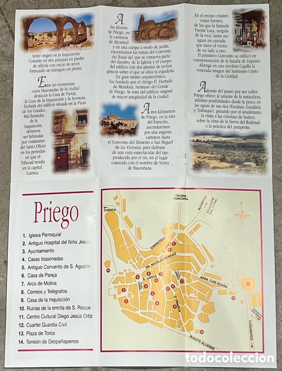 Mapas contempor&aacute;neos: Mapa. Priego. Cuenca. Diputaci&oacute;n Provincial de Cuenca. - Foto 2