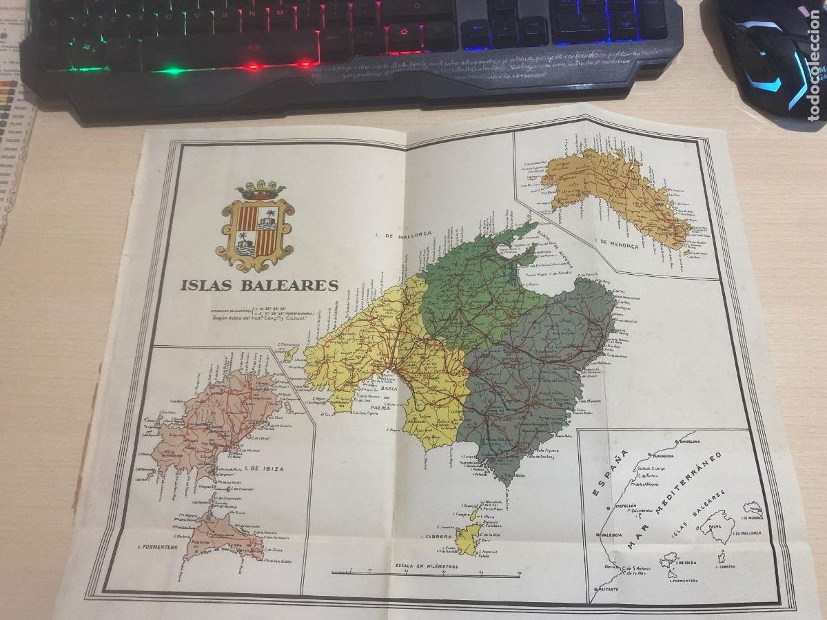 Mapas contempor&aacute;neos: Mapa Islas Baleares/ illes Balears 1950 - Foto 1