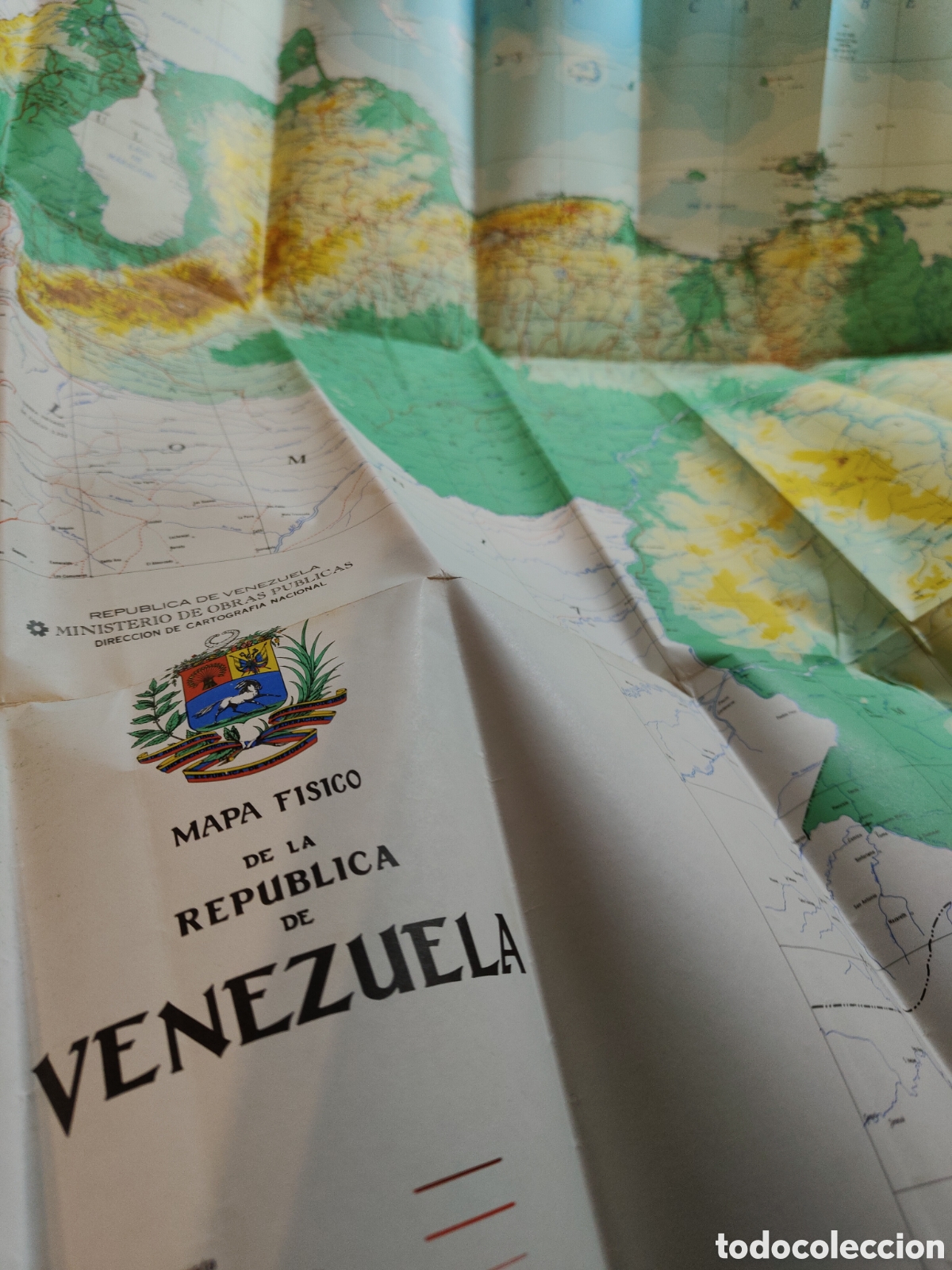 Mapas contempor&aacute;neos: Antiguo mapa plegable venezuela - tdkc8 - Foto 1