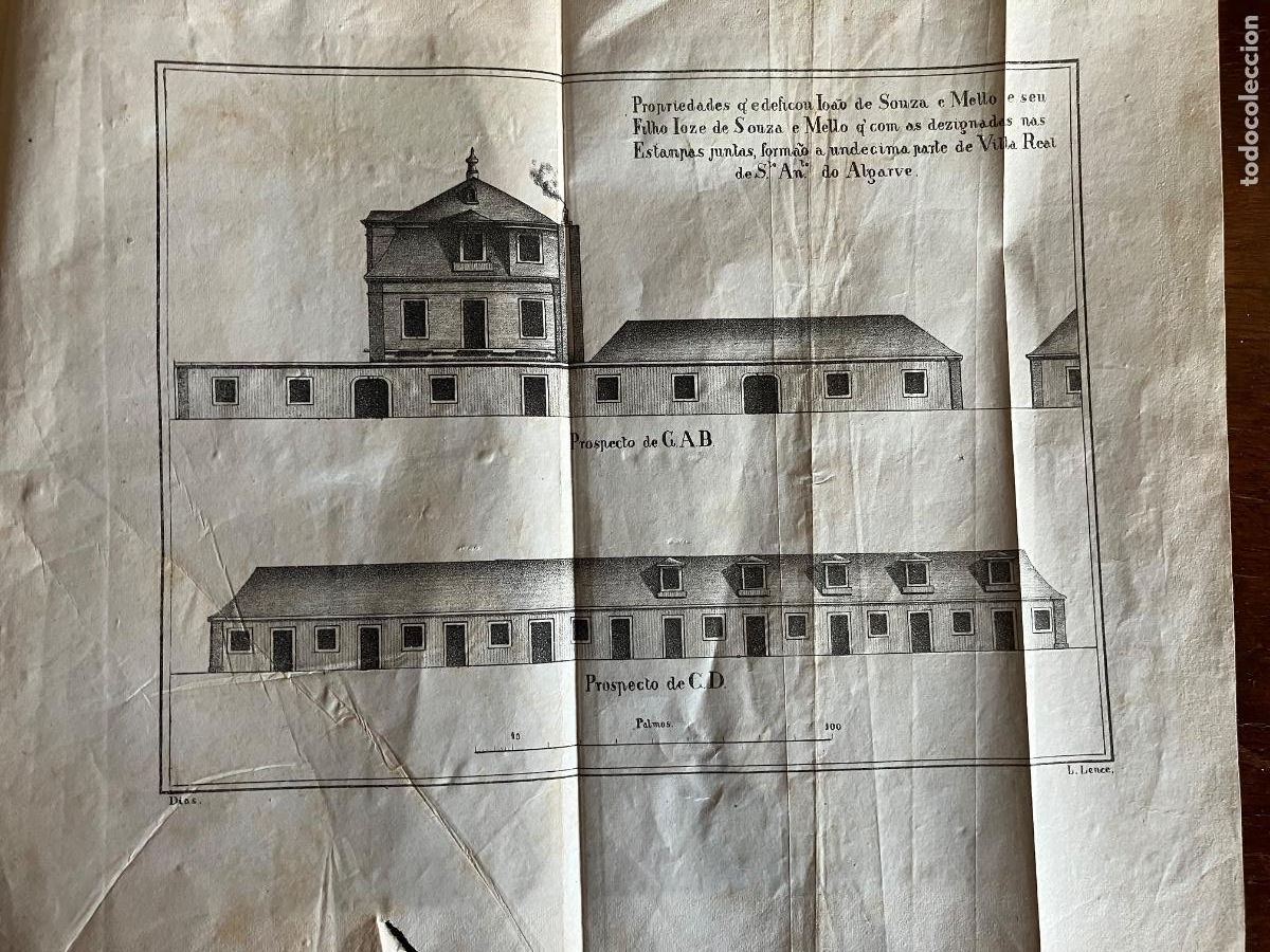 Contemporary maps: VILLA REAL DE SAN ANTONIO.PROPIEDADES DE CASAS EN RUA DO PRINCIPE.LIT. LENCE.21X16
