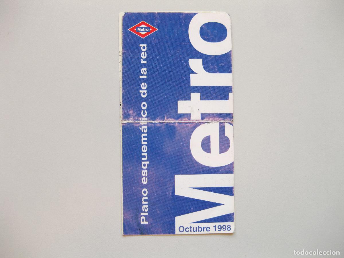 Contemporary maps: PLANO DE BOLSILLO DEL METRO DE MADRID. OCTUBRE DE 1998