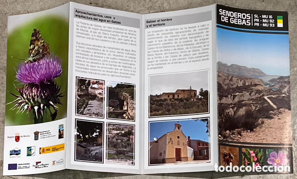 Mapas contempor&aacute;neos: Mapa. Senderos de Gebas. Regi&oacute;n de Murcia. - Foto 3