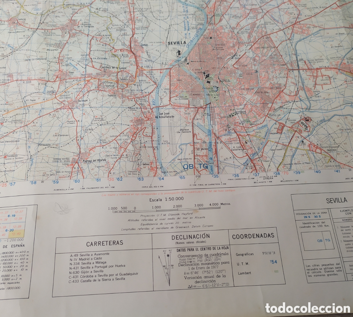 Mapas contempor&aacute;neos: Mapa militar de Sevilla - a&ntilde;o 1977 - Foto 4