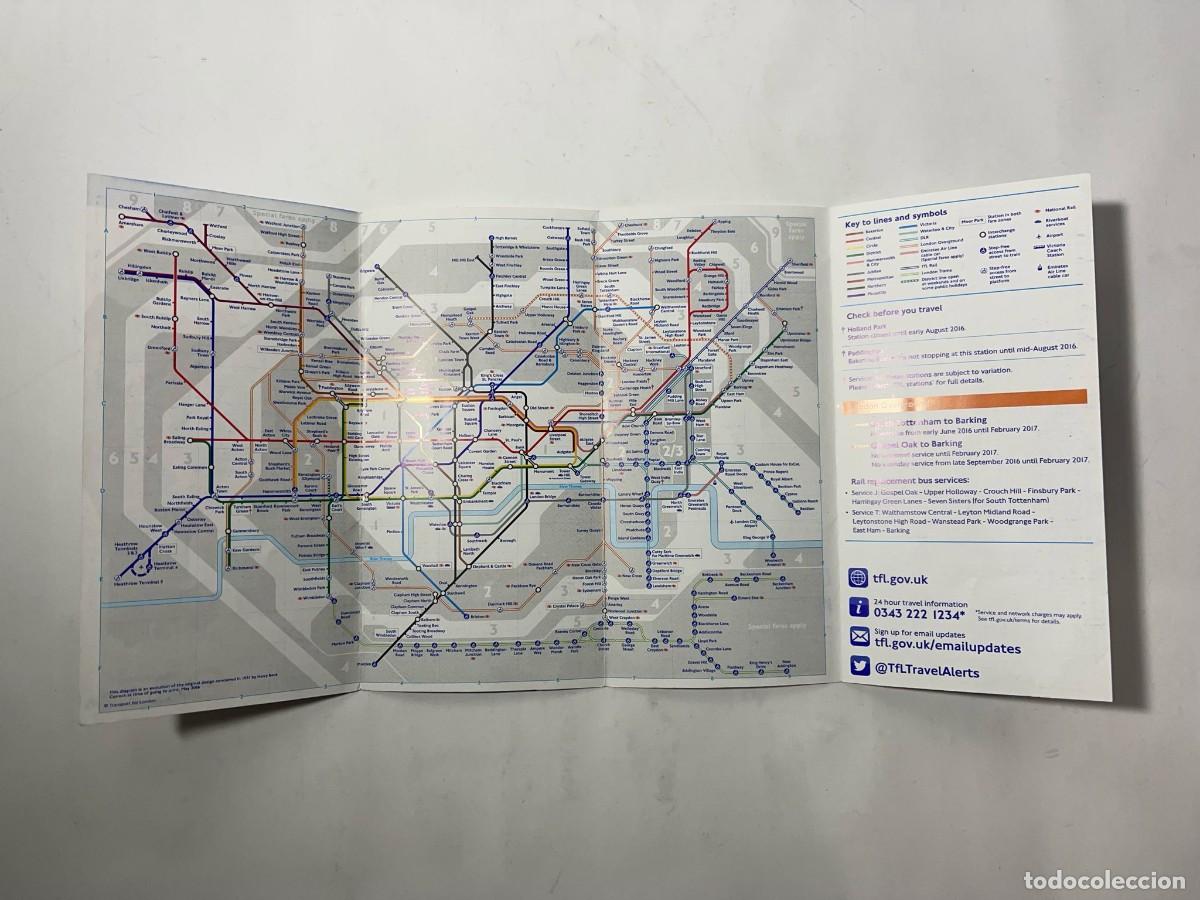 Mapas contempor&aacute;neos: Mapa plegable metro de Londres - Junio 2016 - Foto 2