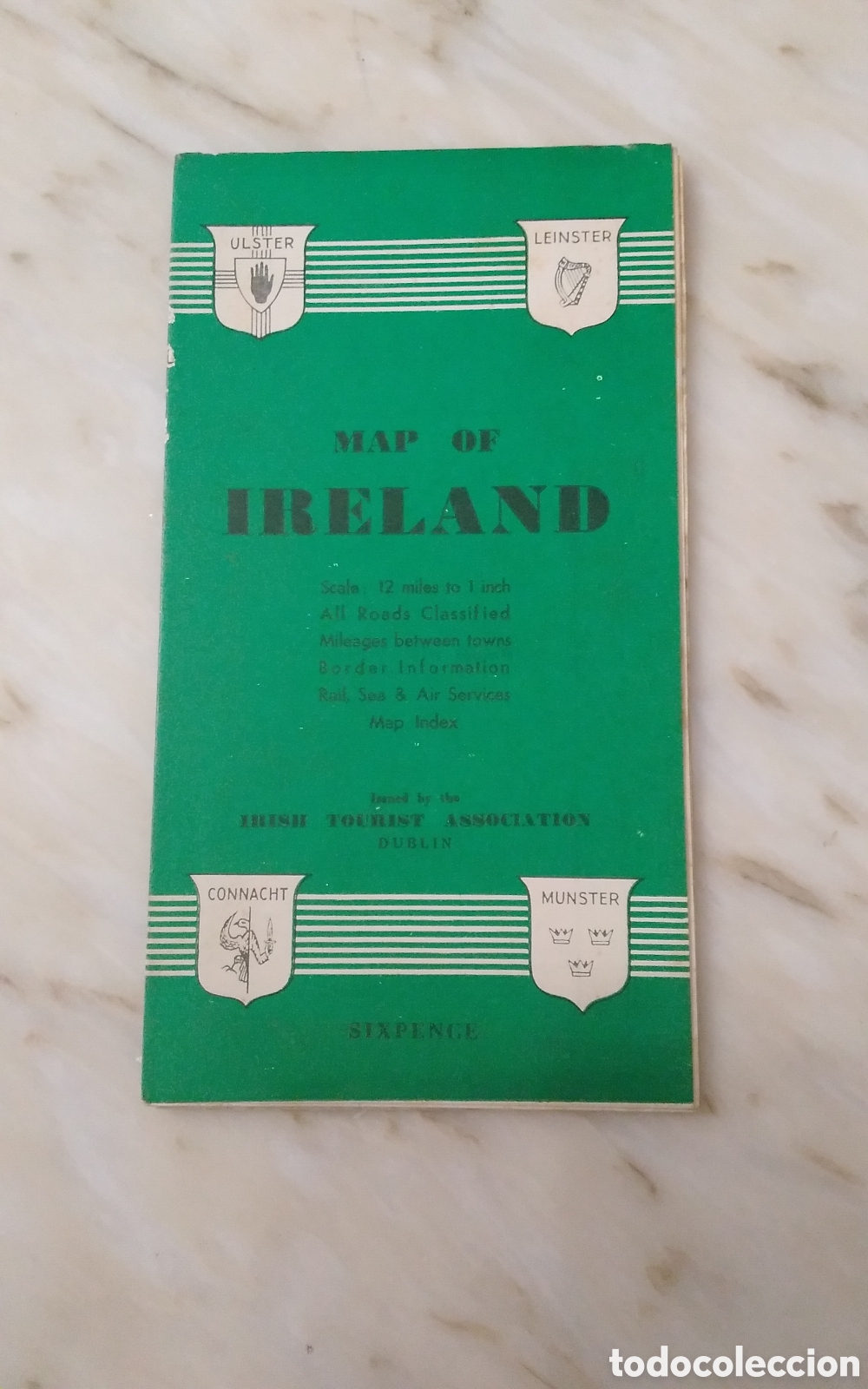 Mapas contempor&aacute;neos: Mapa IRELAND , a&ntilde;o 1949. Desplegable - Foto 1