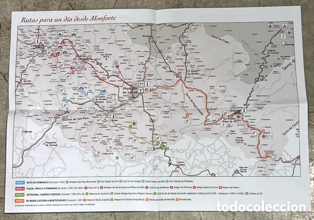 Mapas contempor&aacute;neos: Mapa. Mapa Tur&iacute;stico de Monforte de Lemos. - Foto 2