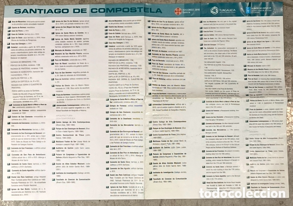 Mapas contempor&aacute;neos: Mapa. Santiago de Compostela. Xacobeo 2010. - Foto 2