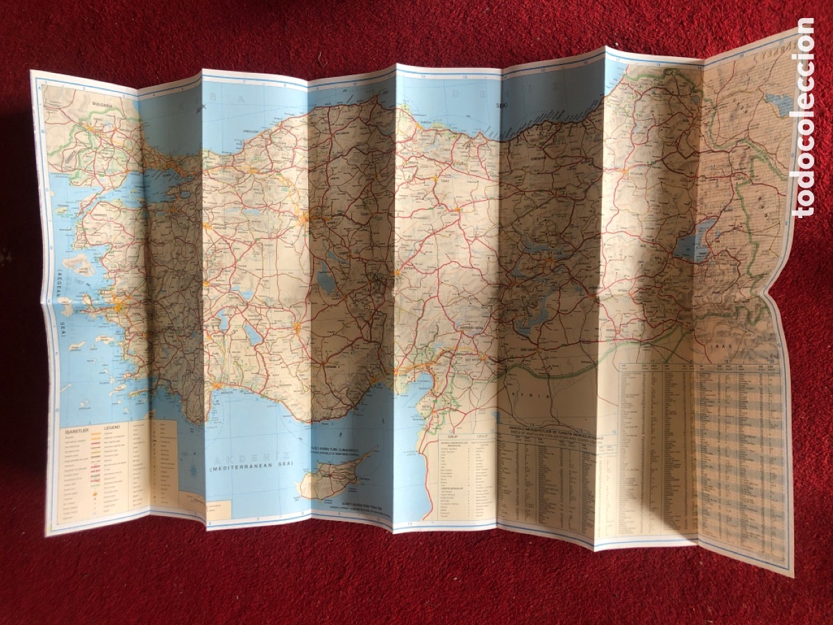 Mapas contempor&aacute;neos: Turqu&iacute;a. Mapa Tur&iacute;stico. 1991. ASM - Foto 2