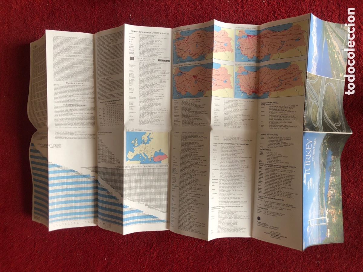 Mapas contempor&aacute;neos: Turqu&iacute;a. Mapa Tur&iacute;stico. 1991. ASM - Foto 3