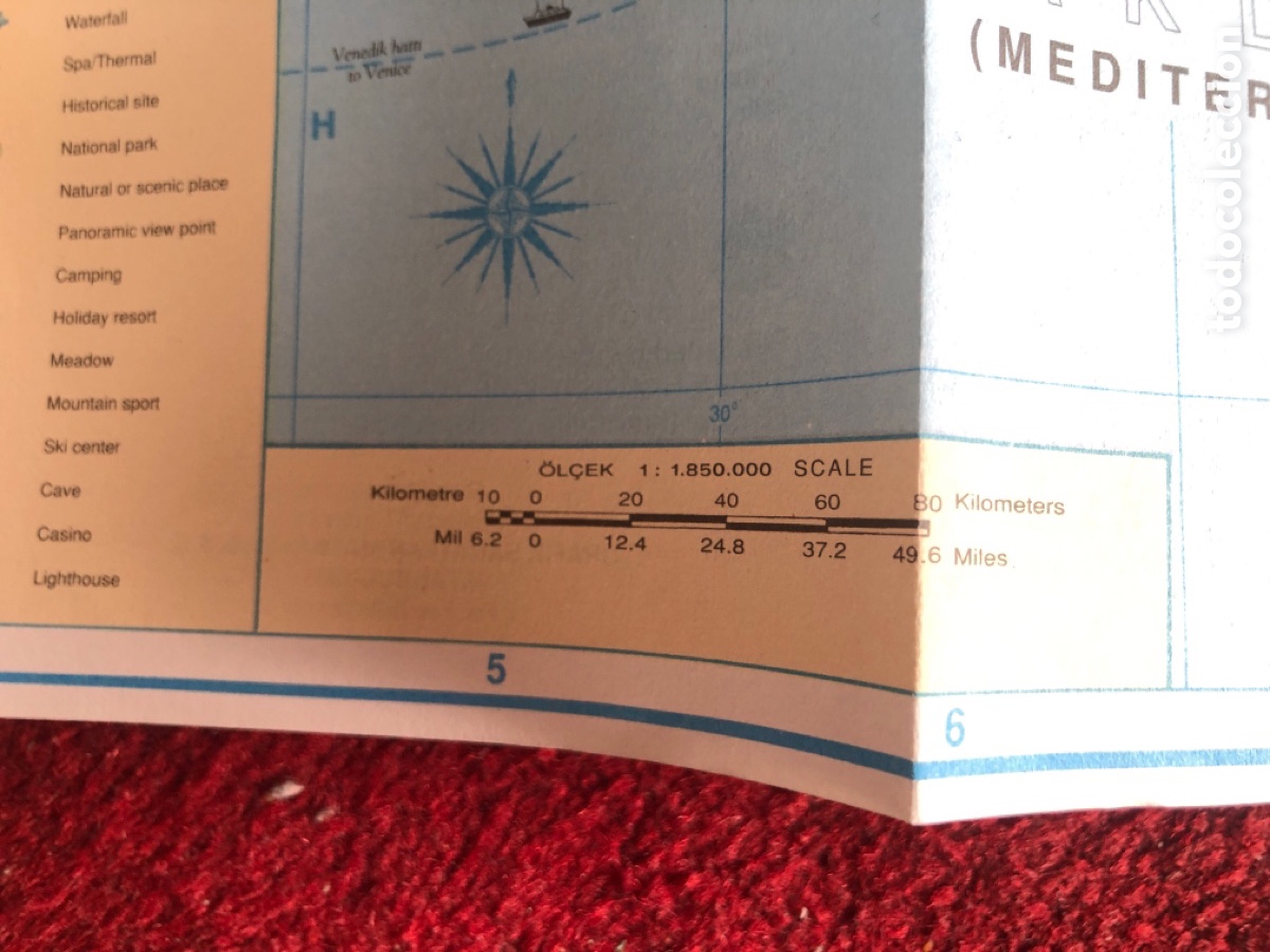 Mapas contempor&aacute;neos: Turqu&iacute;a. Mapa Tur&iacute;stico. 1991. ASM - Foto 4