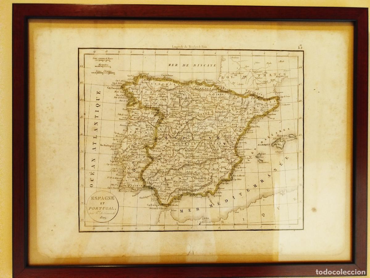 Mapas contempor&aacute;neos: MAPA ANTIGUO PENINSULA IB&Eacute;RICA del 1829 - Foto 1