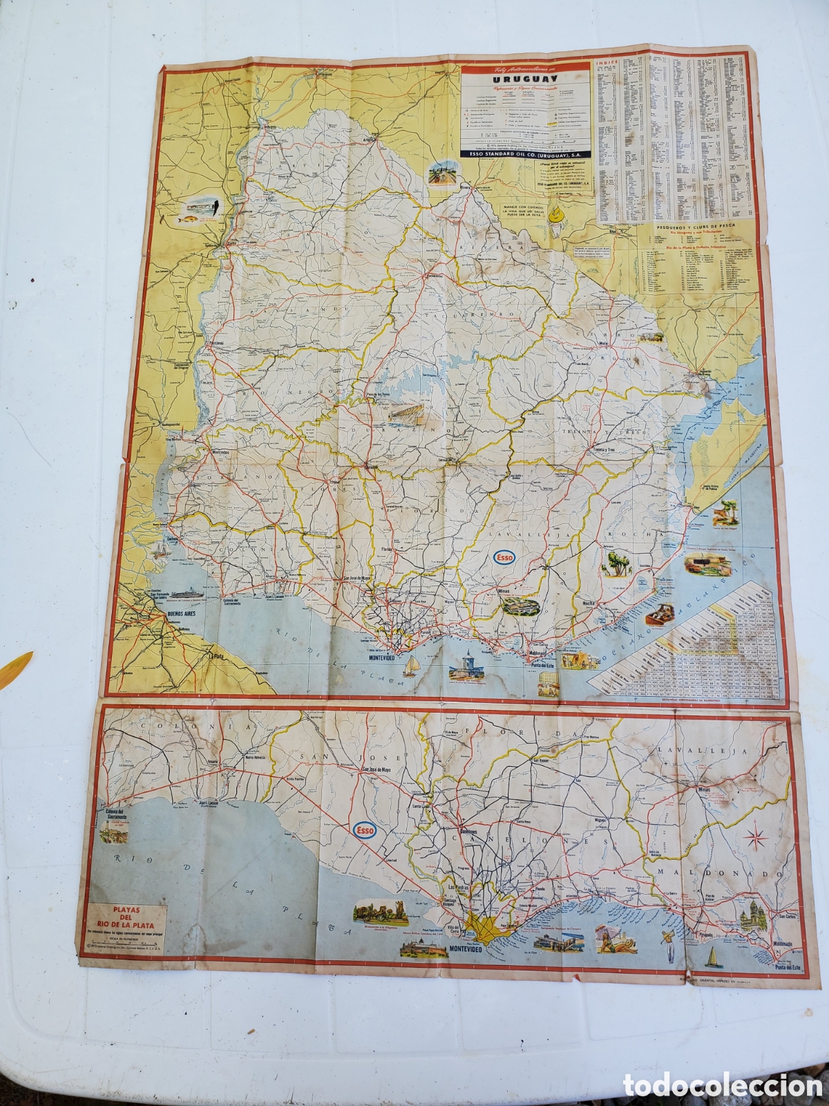 Mapas contempor&aacute;neos: Mapa Esso del Uruguay a&ntilde;o 1973 - Foto 2