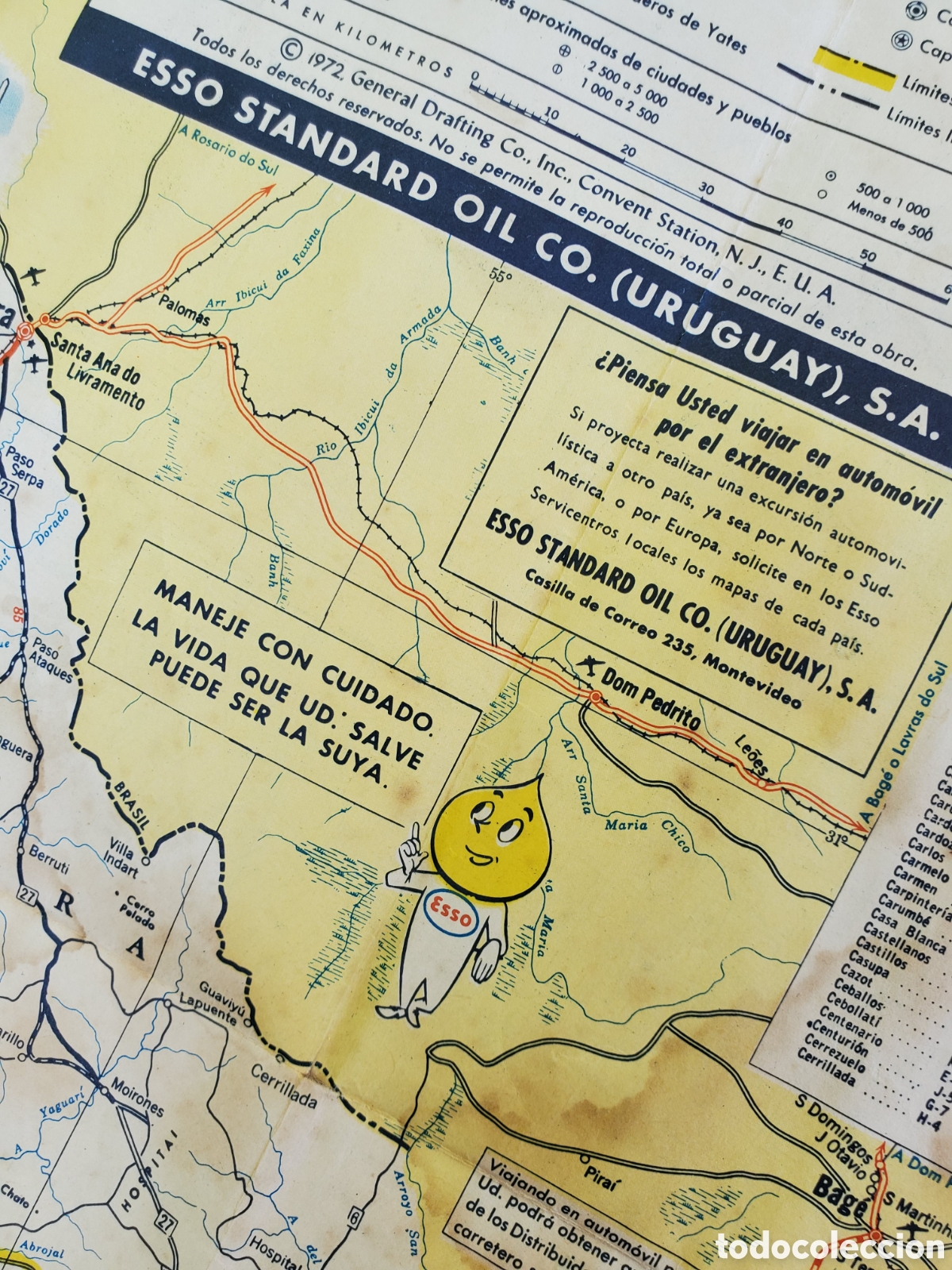 Mapas contempor&aacute;neos: Mapa Esso del Uruguay a&ntilde;o 1973 - Foto 5
