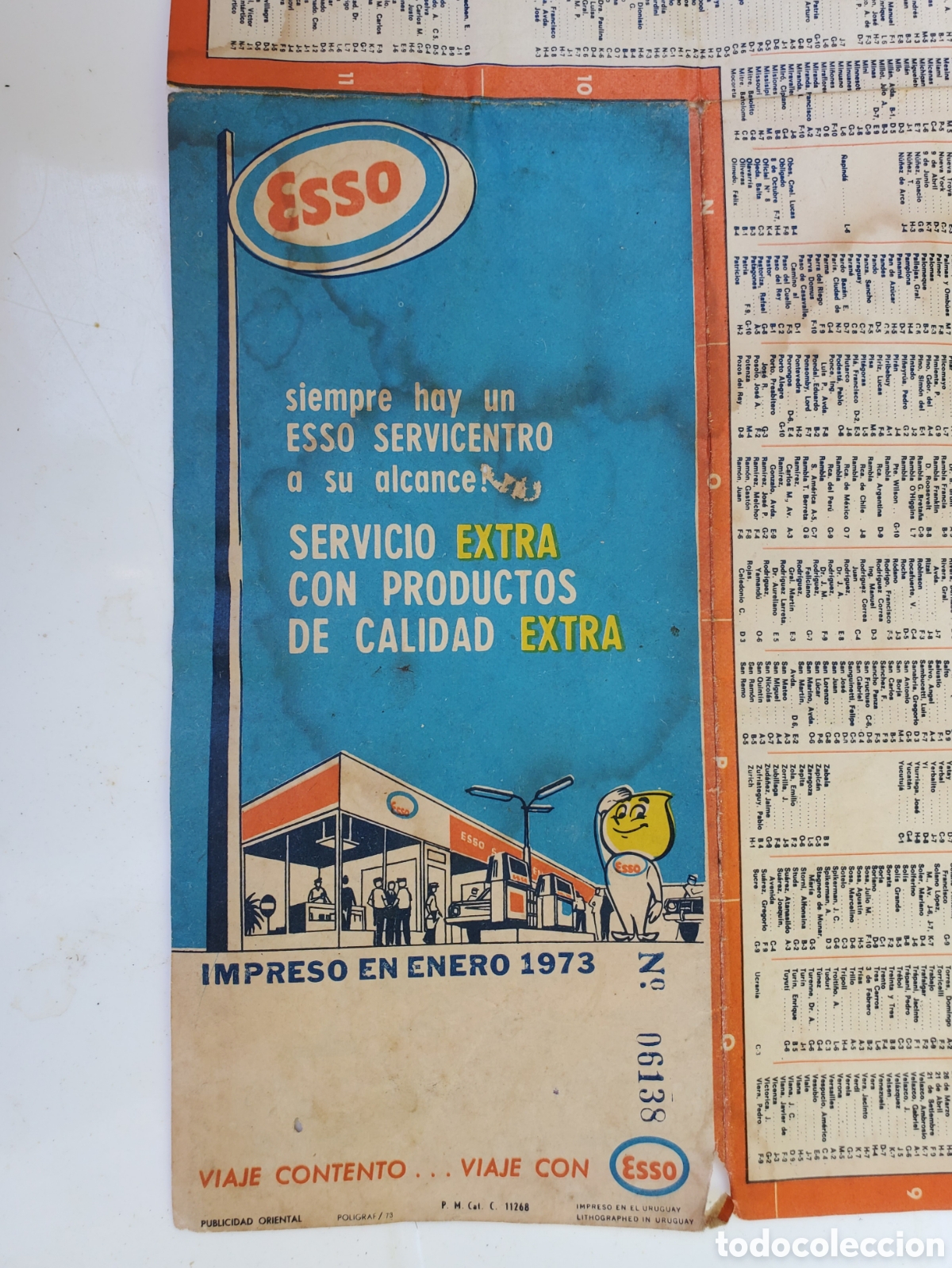 Mapas contempor&aacute;neos: Mapa Esso del Uruguay a&ntilde;o 1973 - Foto 6