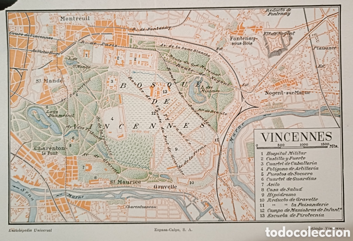 Mapas contempor&aacute;neos: Antiguo Plano de Vincennes - Foto 1
