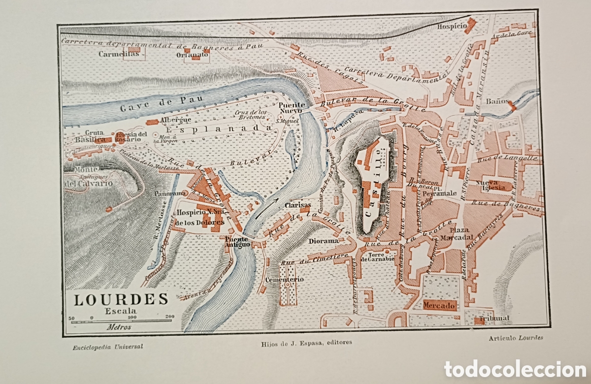 Mapas contempor&aacute;neos: Antiguo Plano de Lourdes - Foto 1