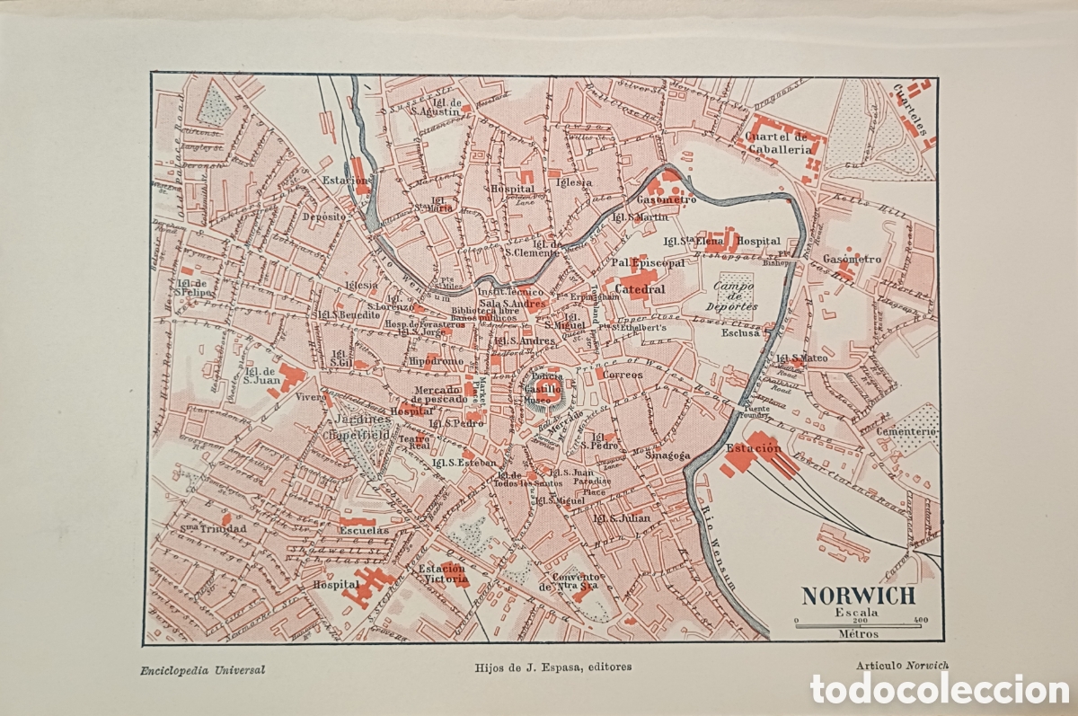 Mapas contempor&aacute;neos: Antiguo Plano de Norwich - Foto 1