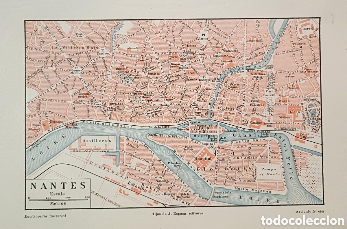 Mapas contempor&aacute;neos: Antiguo Plano de Nantes - Foto 1