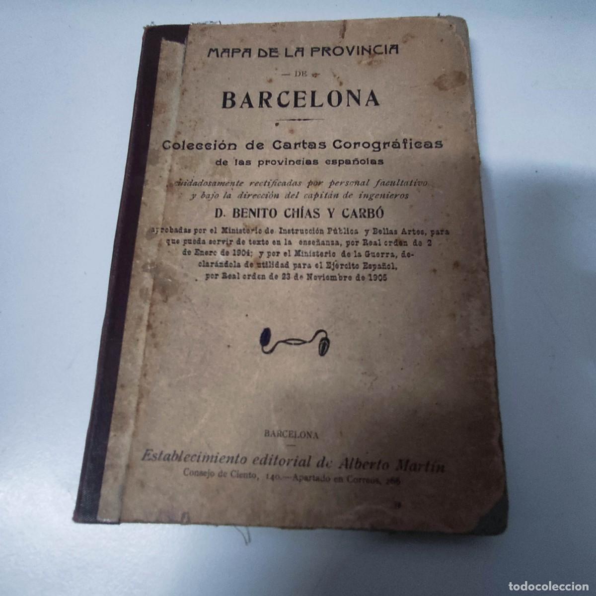 Mapas contempor&aacute;neos: mapa de la provincia de barcelona 1904 - Foto 1