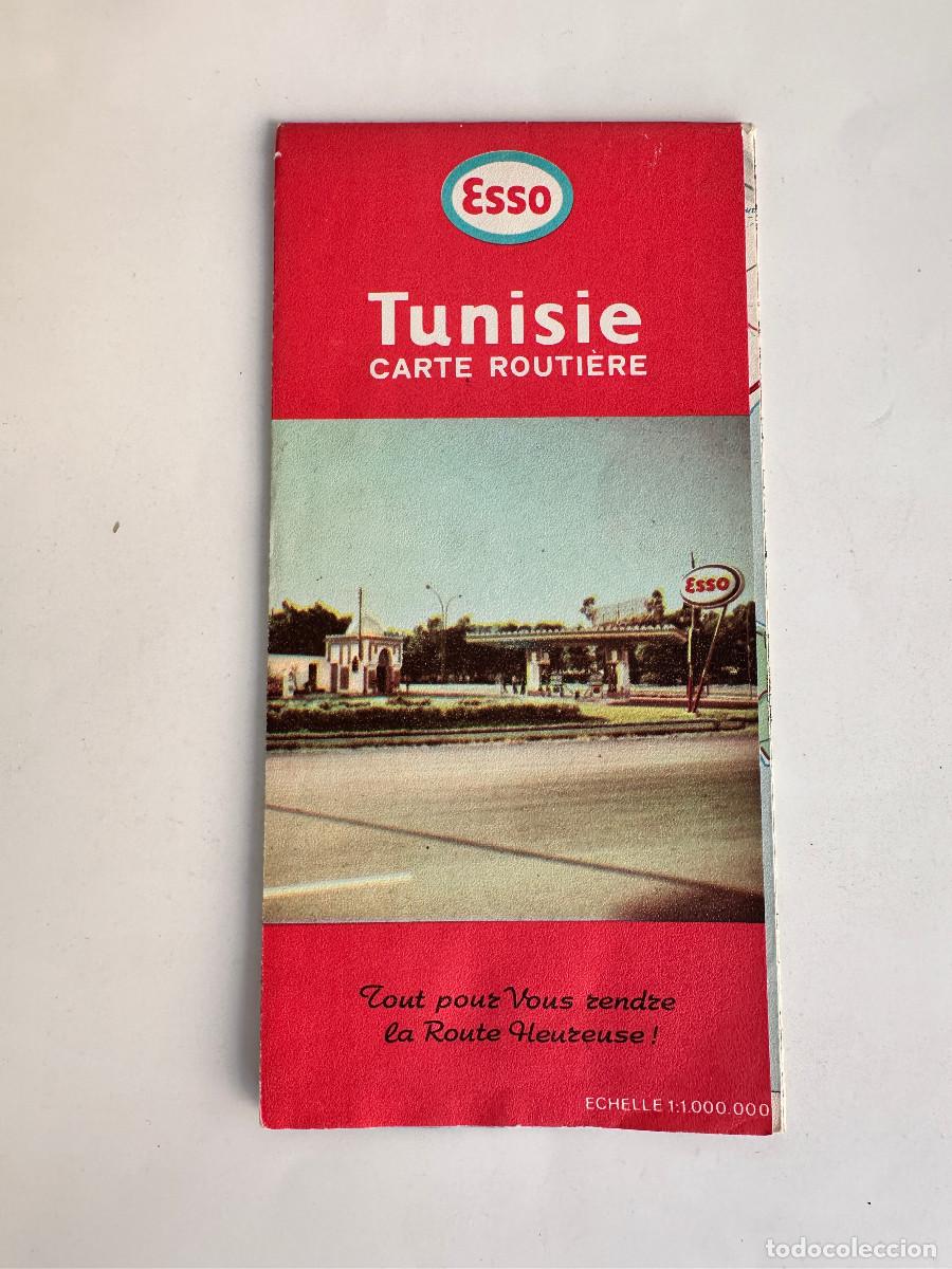 Mapas contempor&aacute;neos: ANTIGUO MAPA DE TUNEZ DE LA MARCA ESSO - Foto 1