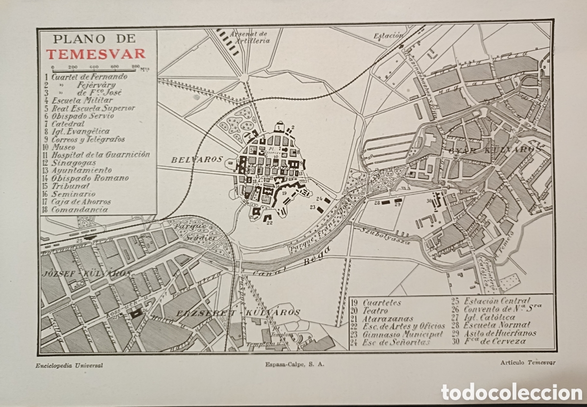 Mapas contempor&aacute;neos: Antiguo Plano de Temesvar - Foto 1