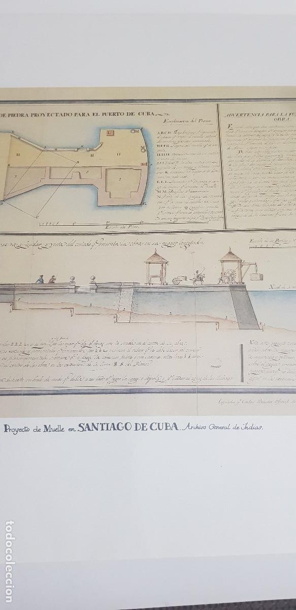 Mapas contempor&aacute;neos: CUBA PROYECTO DE MUELLE EN SANTIAGO DE CUBA 1810 - Foto 7