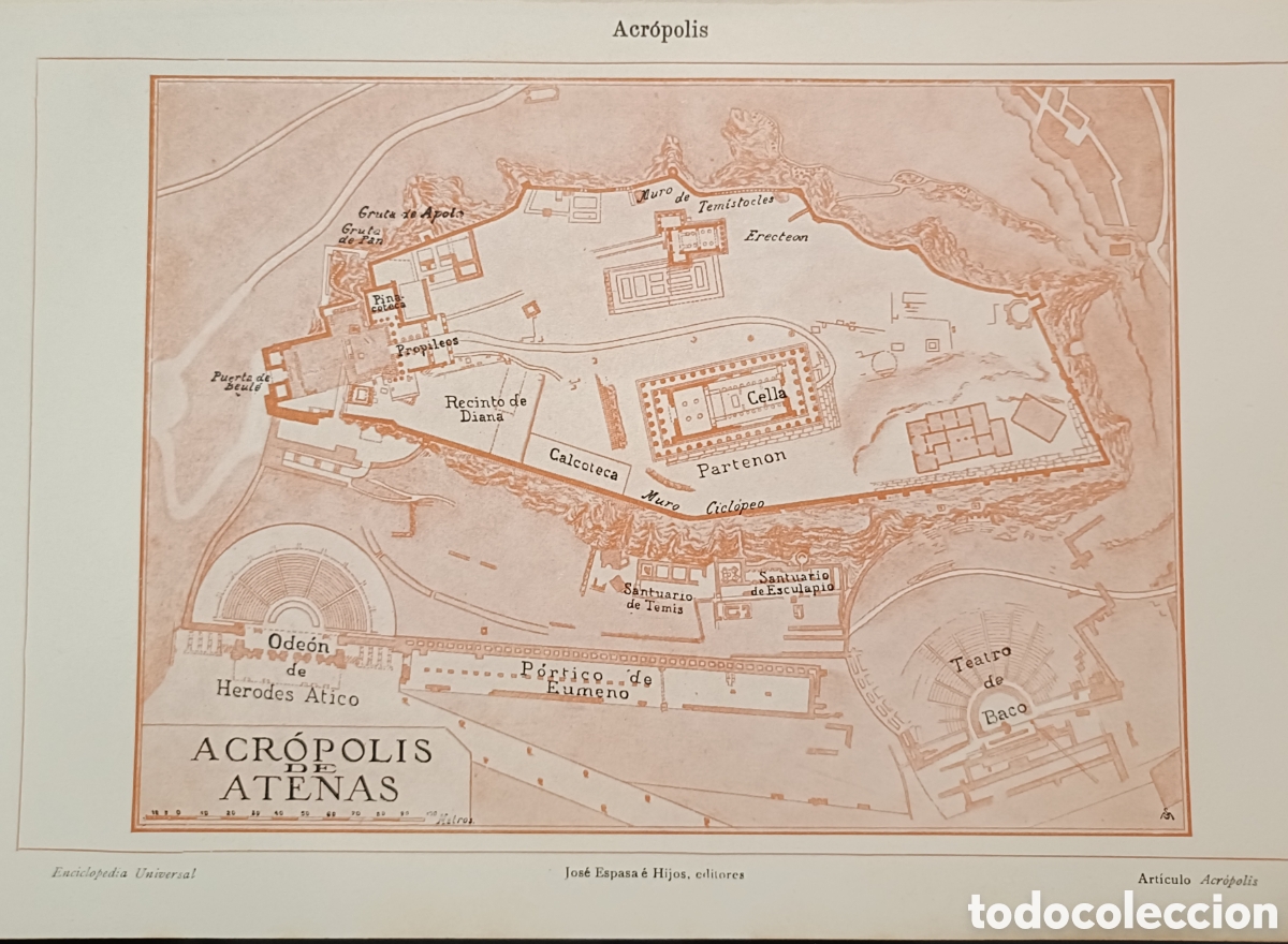 Mapas contempor&aacute;neos: Plano de la Acr&oacute;polis de Atenas - Foto 1