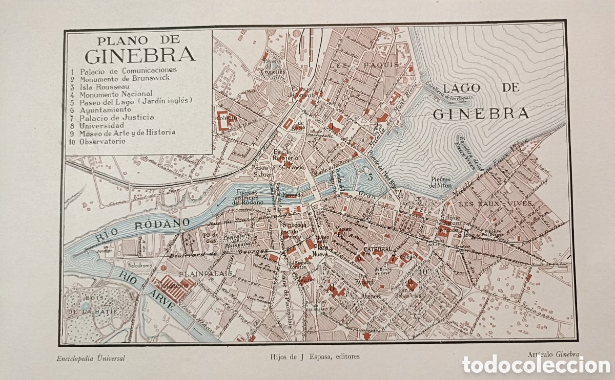 Mapas contempor&aacute;neos: Antiguo Plano de Ginebra - Foto 1